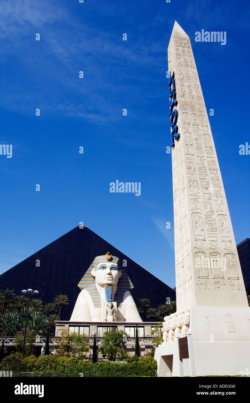États-unis Nevada Las Vegas et Casino Luxor Obelisk Banque D'Images