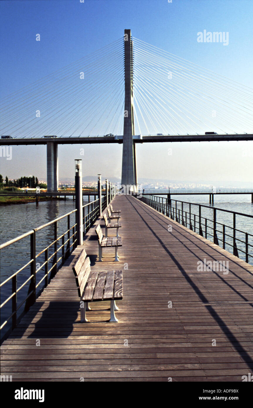 Pont Vasco da Gama Portugal Banque D'Images