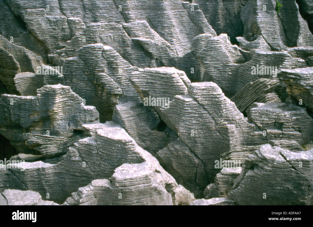Crêpe Punakaiki Rocks Paparoa National Park ile sud Nouvelle Zelande Banque D'Images