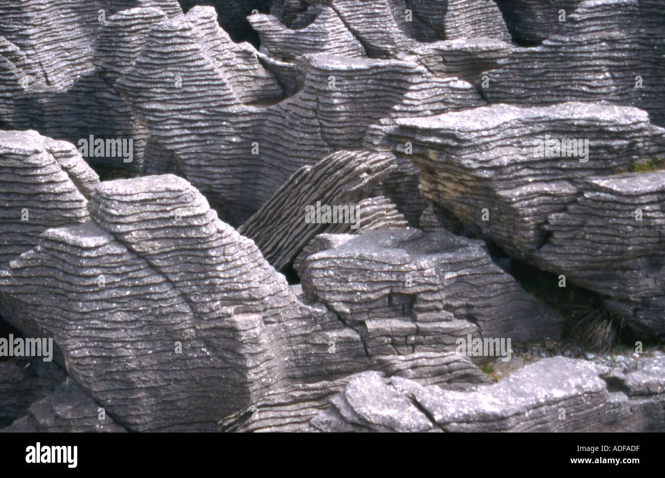Crêpe Punakaiki Rocks Paparoa National Park ile sud Nouvelle Zelande Banque D'Images