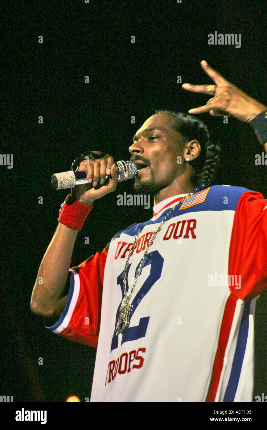 Le rappeur Snoop Dog en concert Banque D'Images