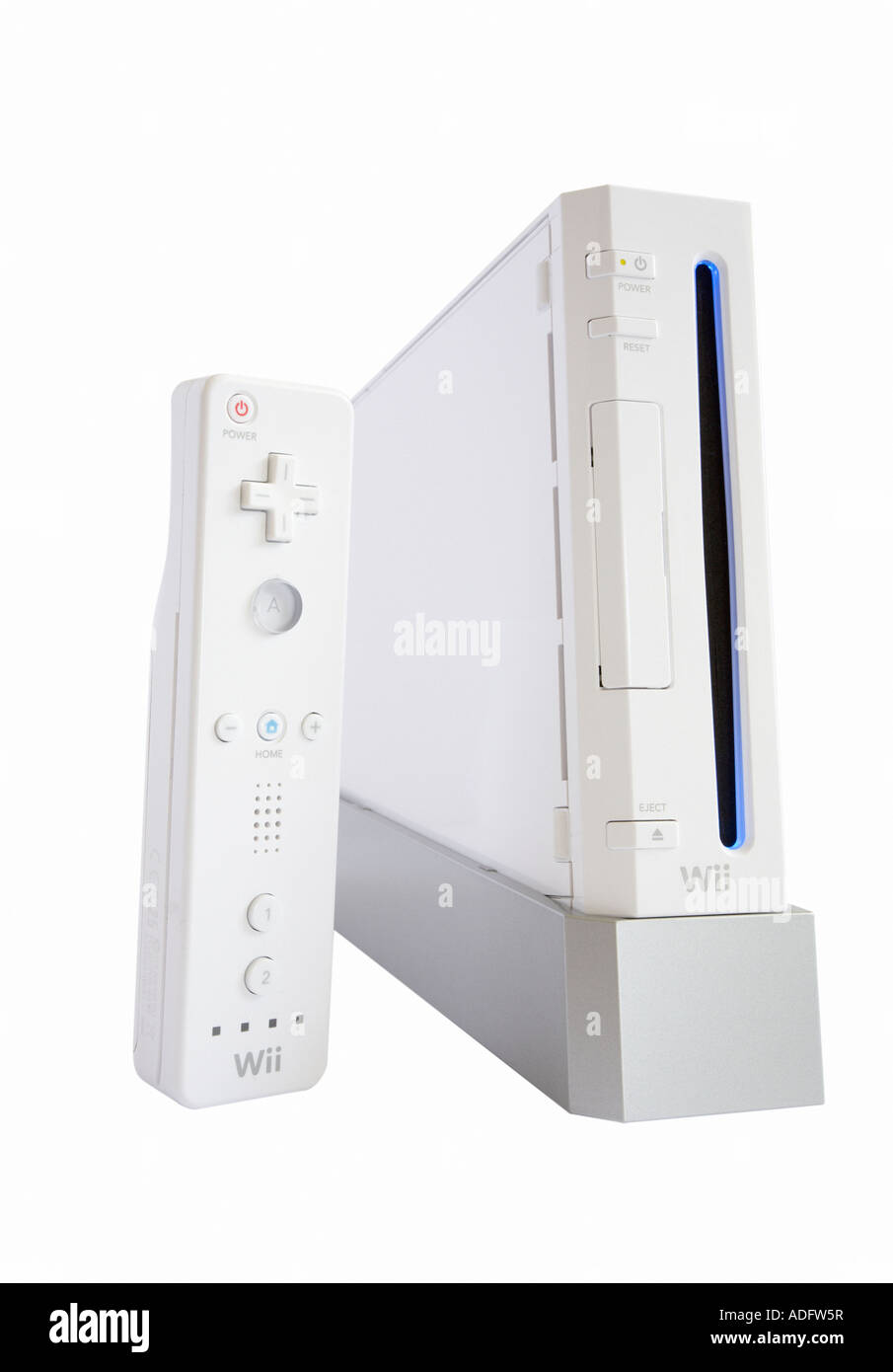 Console Nintendo Wii Wiimote et découpe du contrôleur Banque D'Images