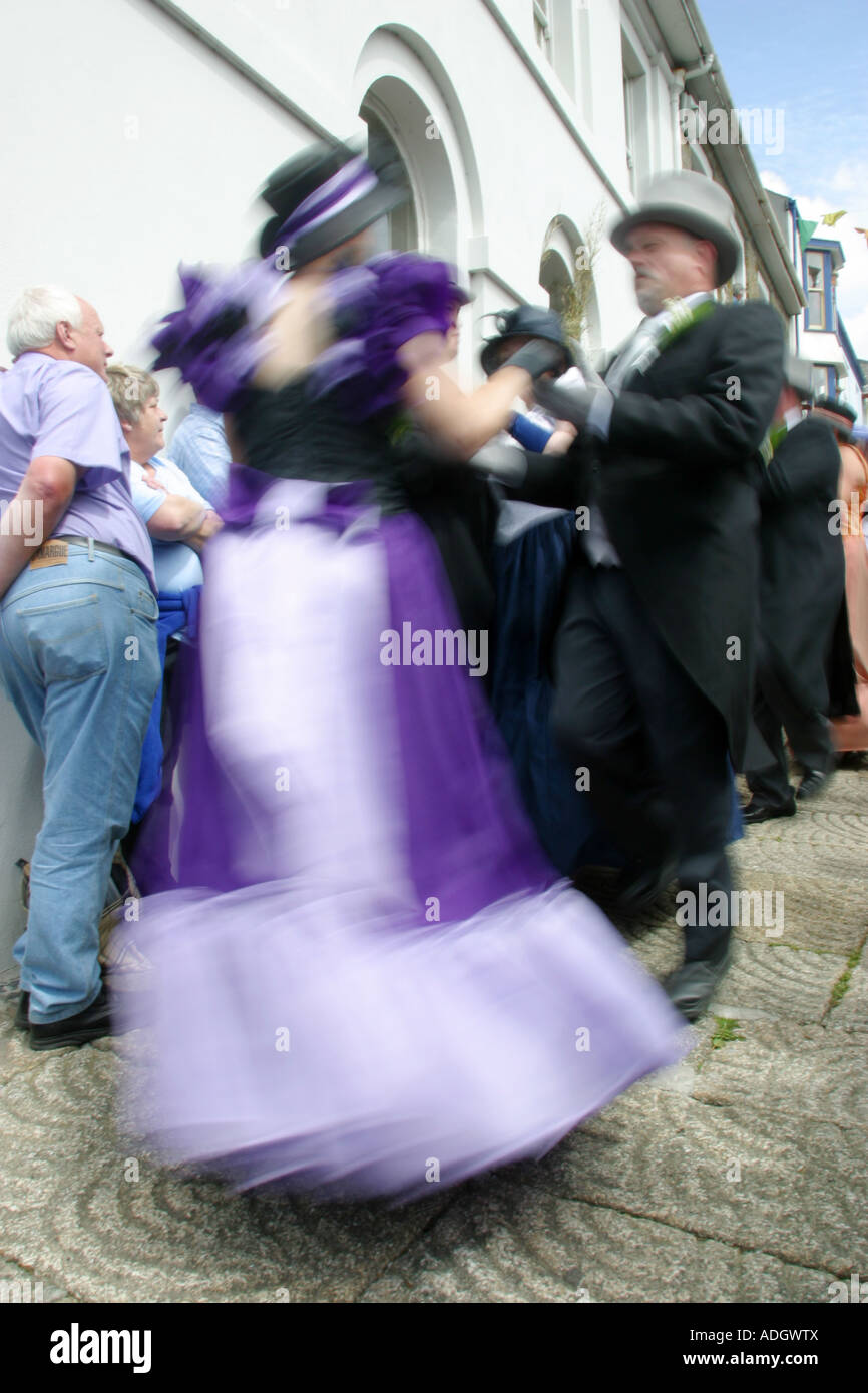 Danse de Flore, Helston Cornwall, UK Banque D'Images