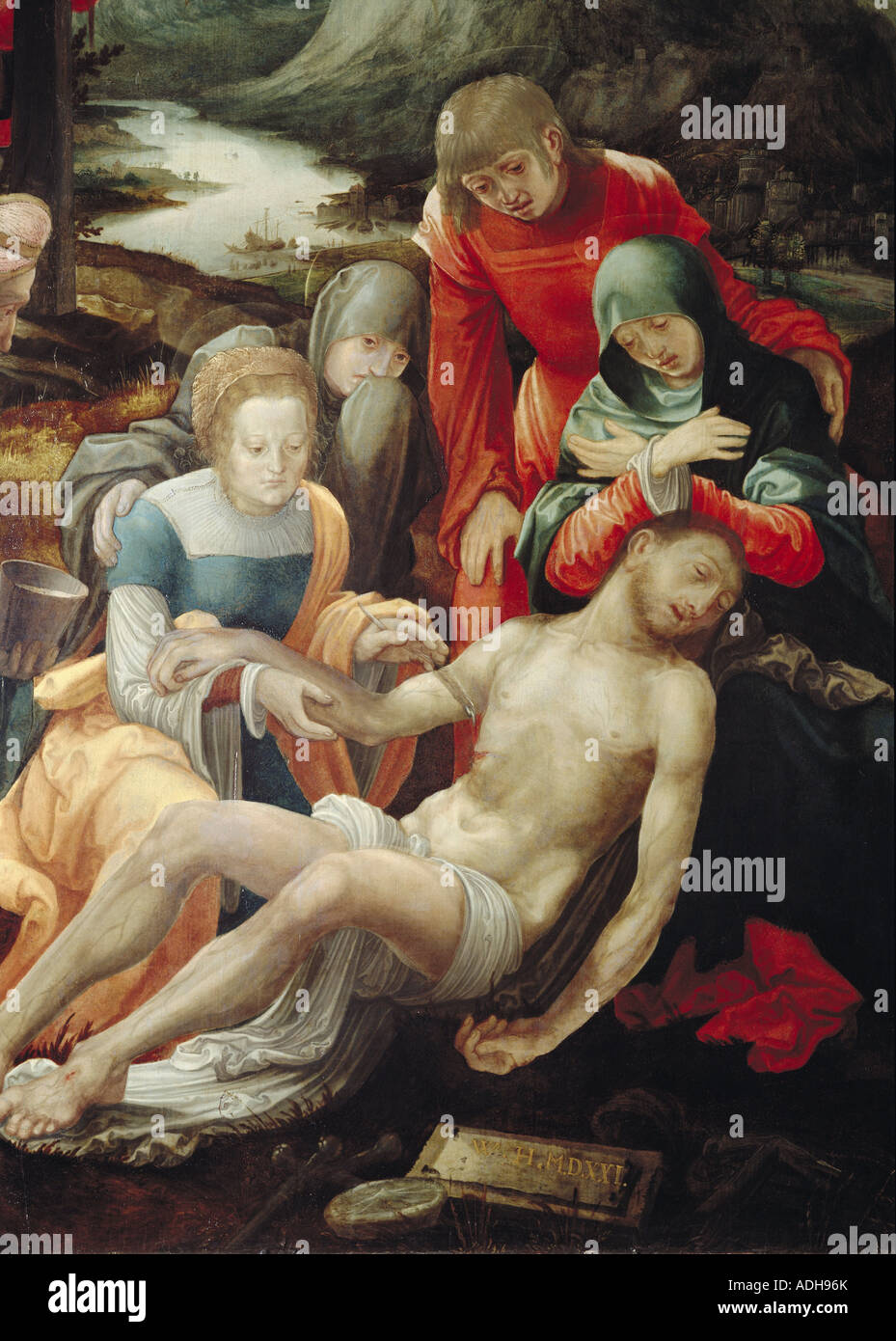 Beaux-arts, Huber, Wolf (vers 1485 - 1553), retable, Pietà, 1521, cathédrale Saint Nicolas, Feldkirch, Autriche, , n'a pas d'auteur de l'artiste pour être effacé Banque D'Images