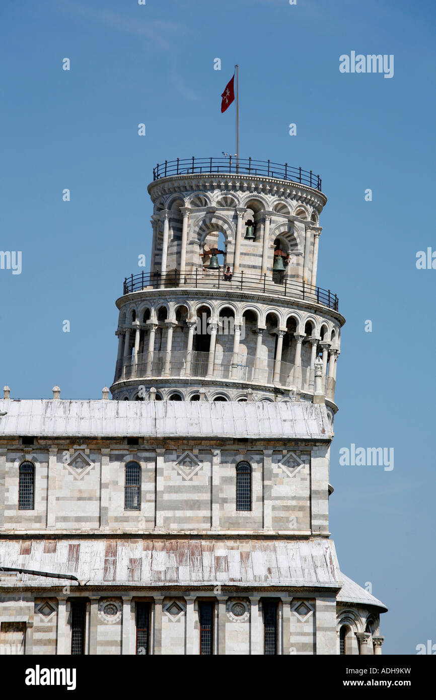 La Tour Penchée de Pise dans la Piazza del Duomo, la Place des Miracles Pise Italie Banque D'Images
