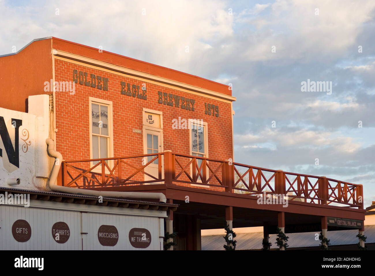 Golden Eagle Brewery building à Tombstone Arizona Banque D'Images