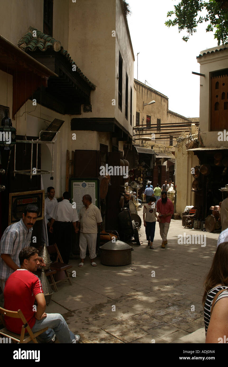 Place Seffarine square ou Fes Maroc Banque D'Images