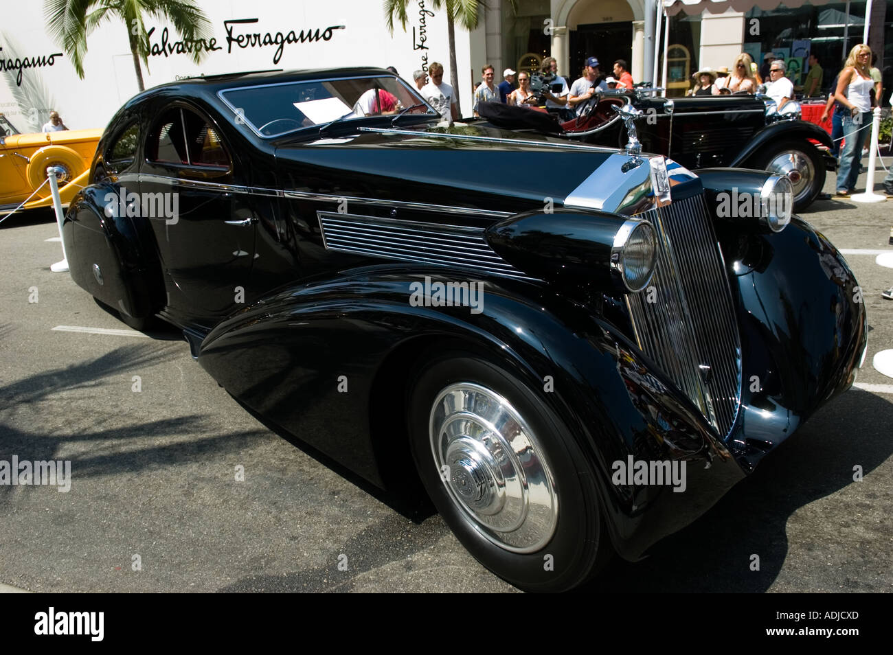 1925 Rolls Royce Phantom Coupé aérodynamique JE Jonckheere. Los Angeles  Concours d'elégance car show sur Rodeo Drive, CALIFORNIE Photo Stock - Alamy