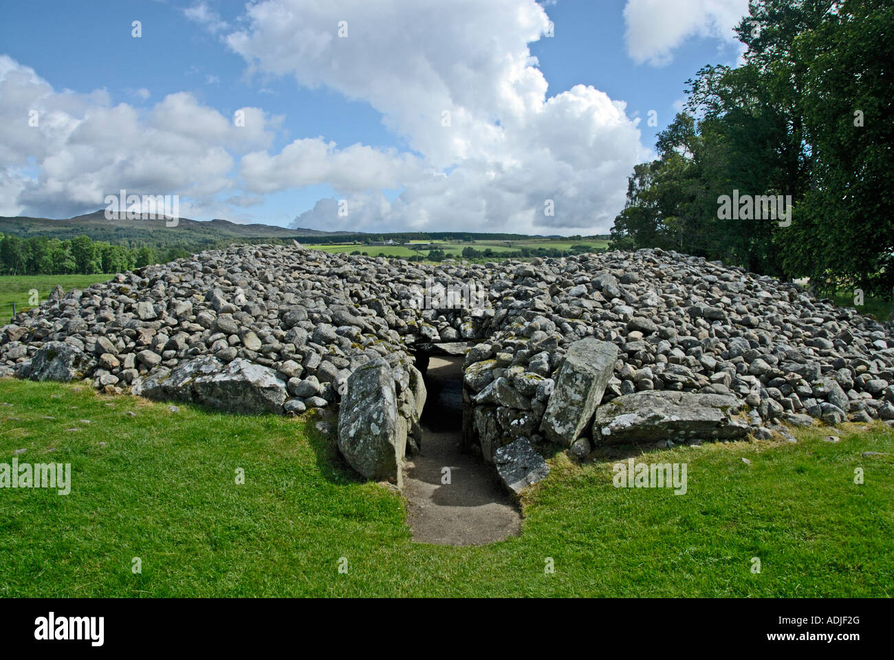 Cairn de Corrimony Recloisonnées . Glen Urquhart , Invernessshire , Ecosse , U . K . , Europe . Banque D'Images