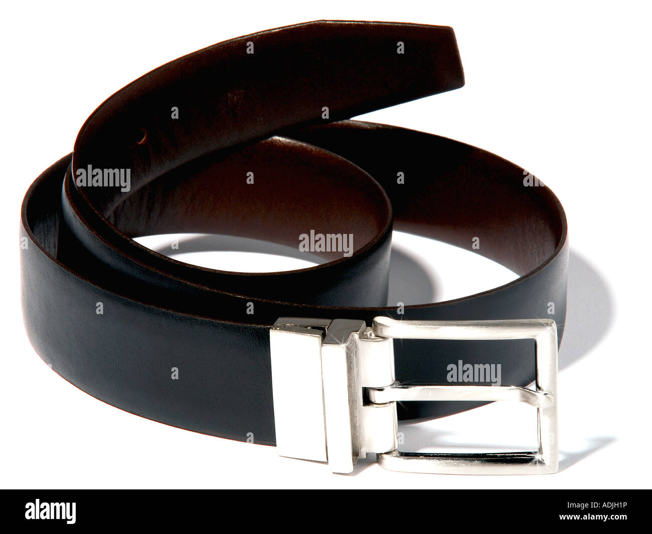 Un mans bicolore noir et marron ceinture. Photo par paddymcguinness Paddy McGuinness Banque D'Images