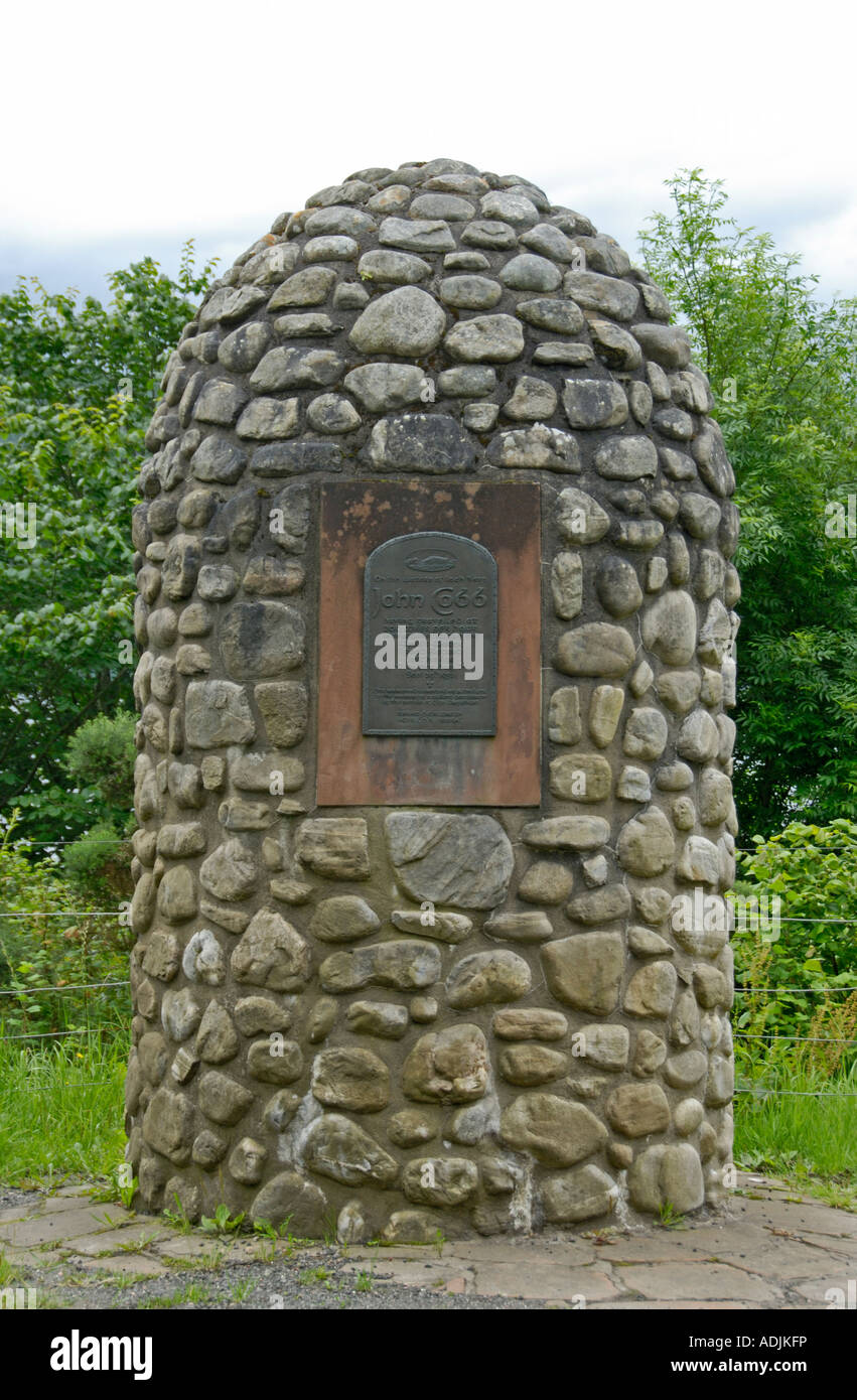 John Cobb Memorial , Urquhart Bay , le Loch Ness , Invernesshire , Ecosse , U . K . , Europe . Banque D'Images