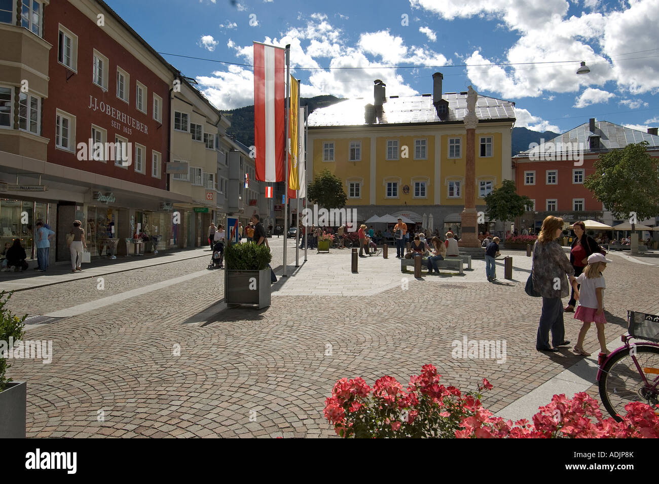 La place principale de Lienz, Banque D'Images