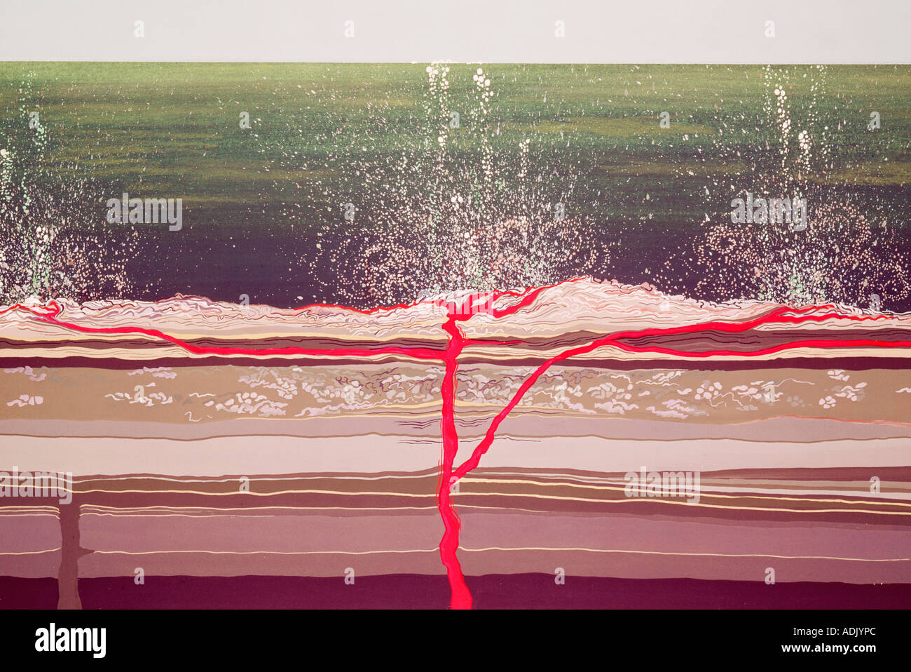 Éruption volcanique sous-marin Banque D'Images