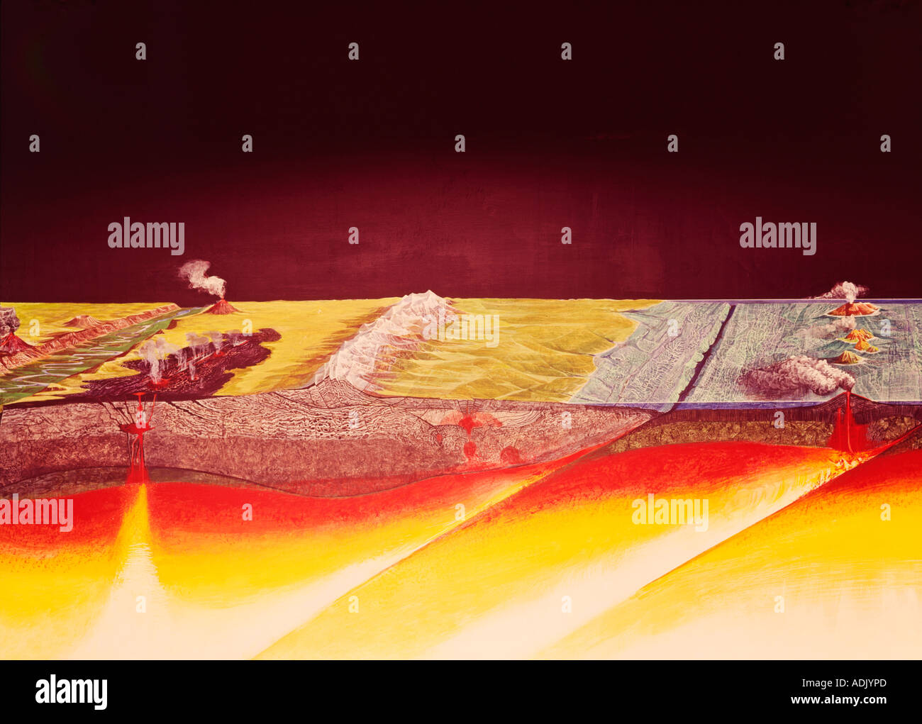 L'activité volcanique Banque D'Images