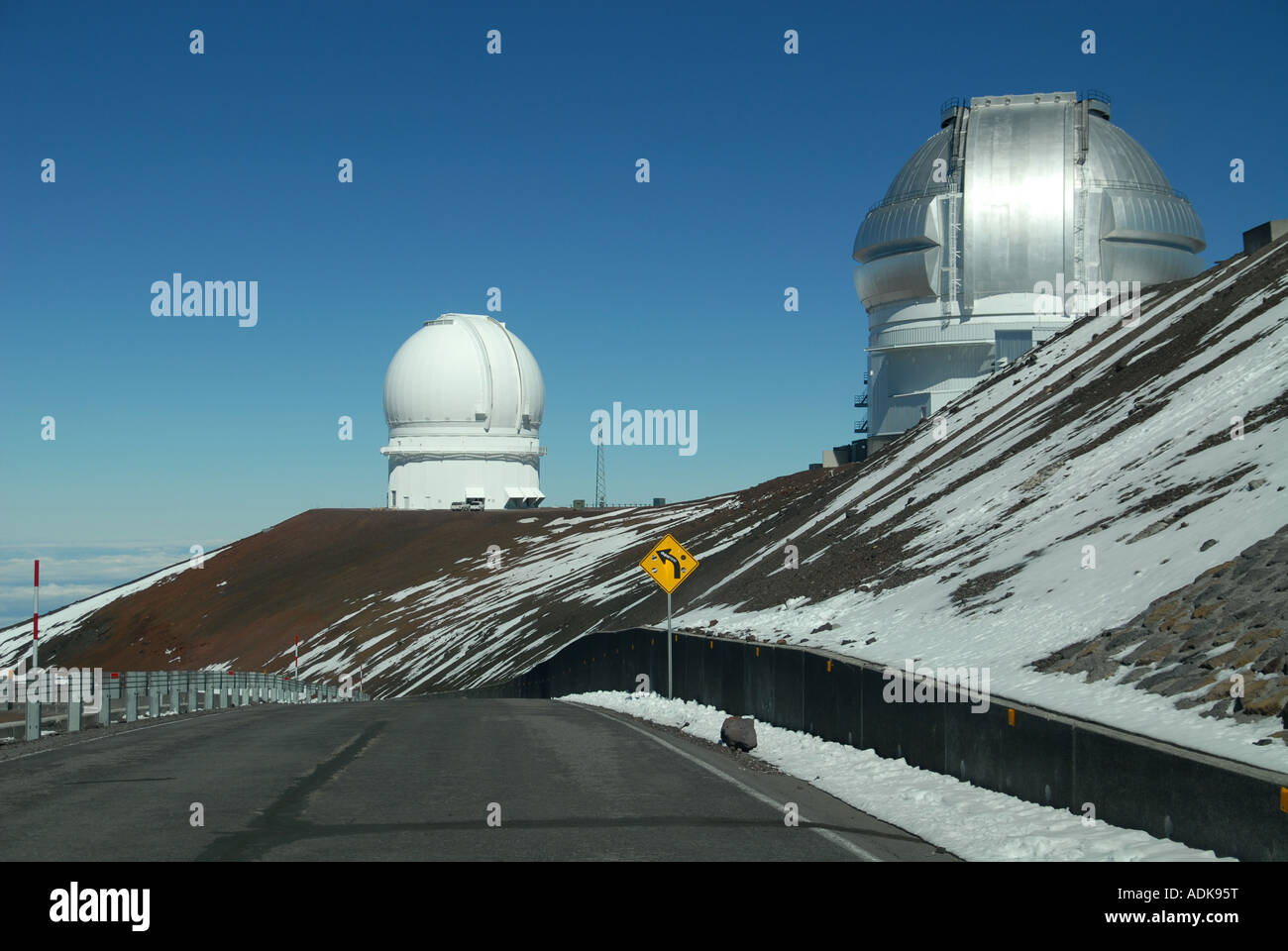 Canada France Hawaii Telescope Télescope Gemini Nord et sur le Mauna Kea Banque D'Images