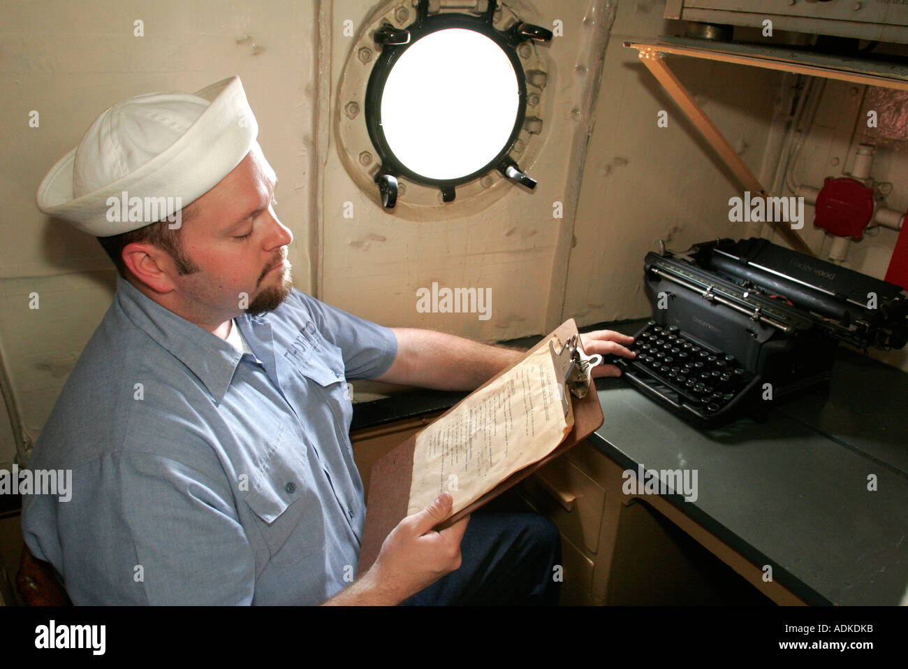 Portsmouth Virginia, London Street, Lightship Portsmouth Museum, histoire, construit, construit en 1915, bateau, machine à écrire, guide, visite touristique Banque D'Images