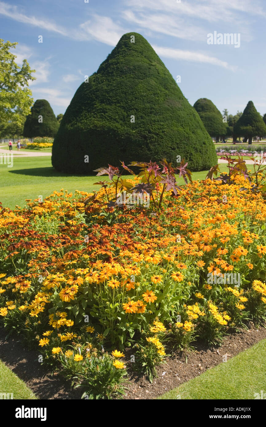 Le jardin privé Hampton Court Londres Angleterre Banque D'Images