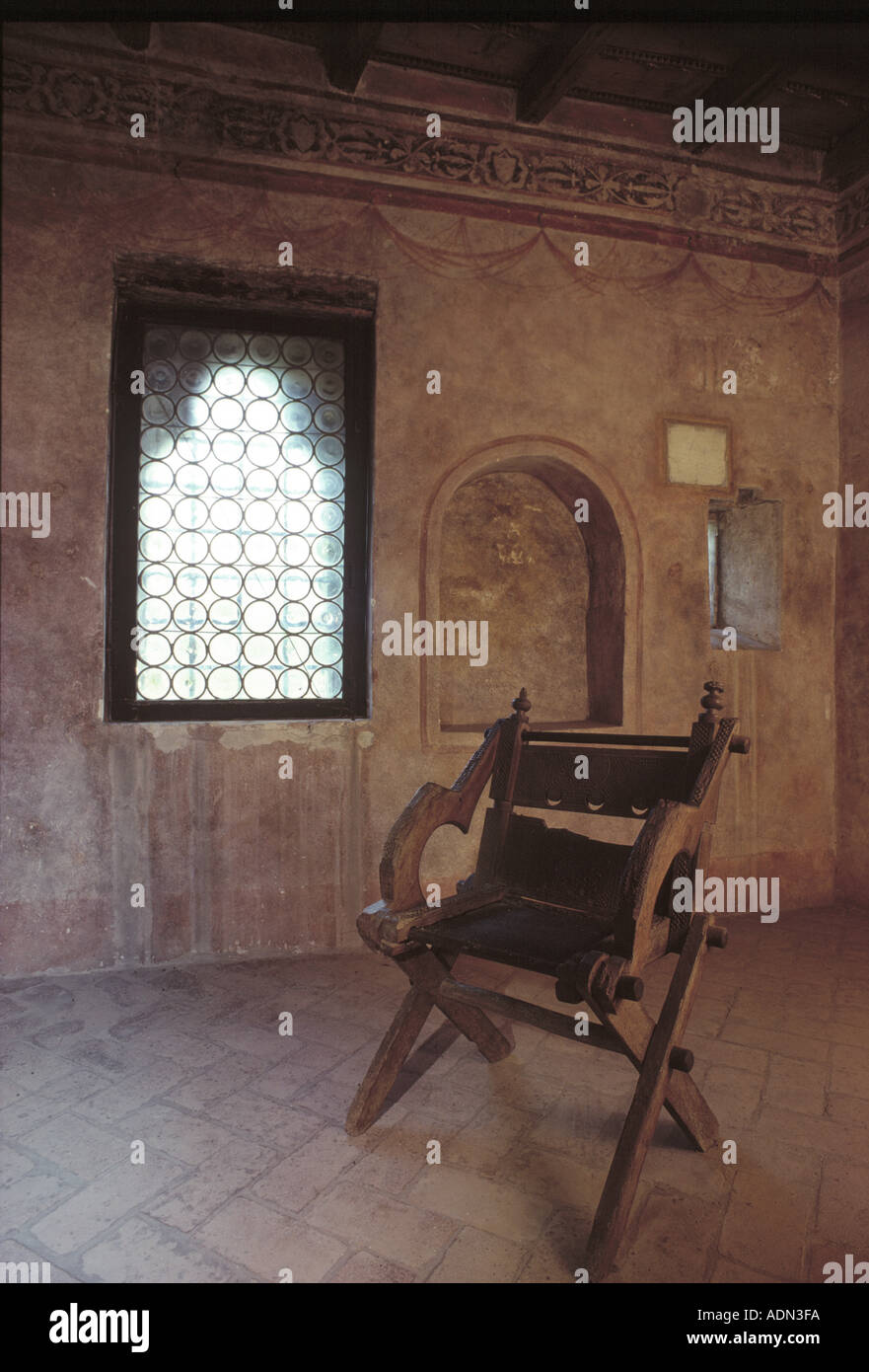 Arquà Petrarca, Casa del Petrarca, Innenansicht, Arbeitszimmer Banque D'Images