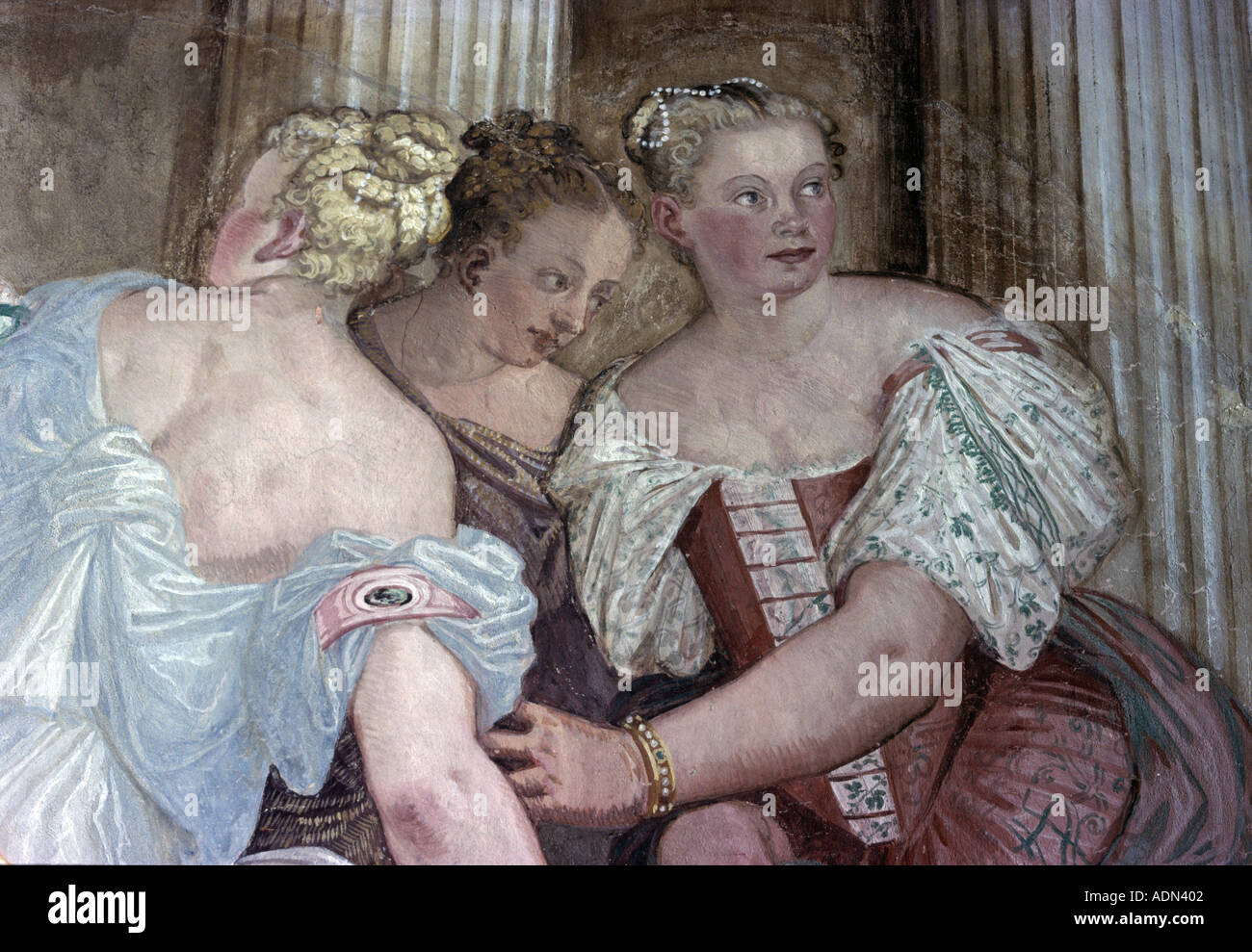 Thiene, Villa Da Porto Colleoni, Hauptsaal, Fresko, Détail Banque D'Images