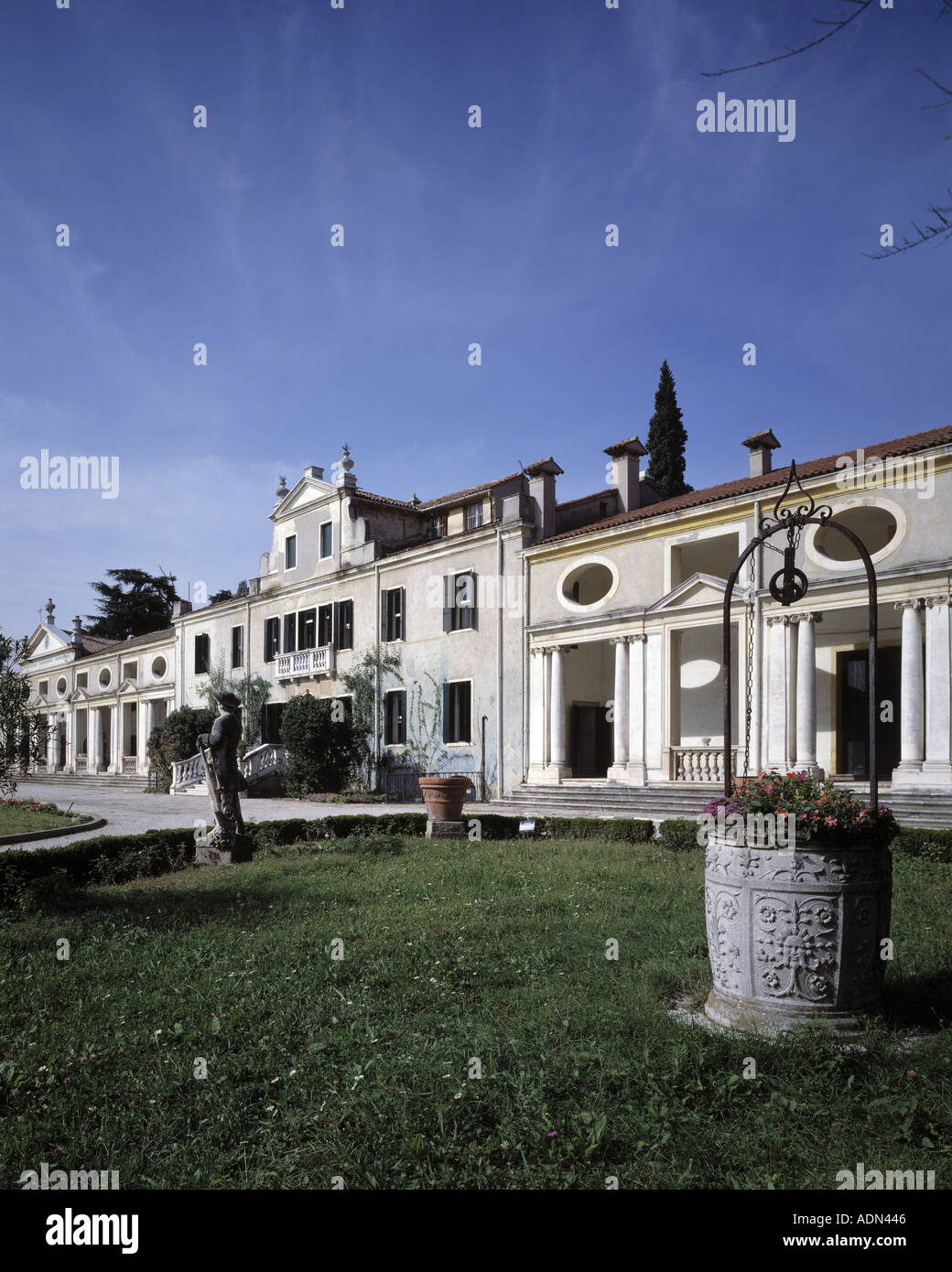 Stra an der Brenta, Villa Pisani, la façade, la Barbariga Banque D'Images