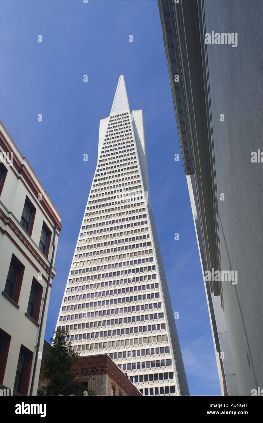 Un monument de San Francisco en Californie le Transamerica Building Banque D'Images