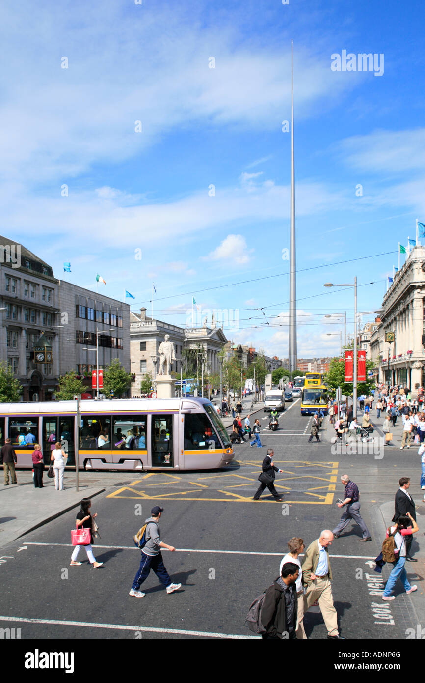 O'Connell Street à Dublin en Irlande Banque D'Images