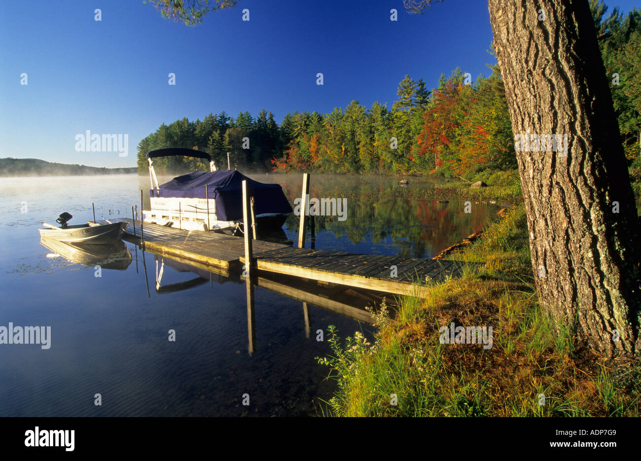 Lumière du matin au lac d'amis montagnes Adirondack dans l'État de New York Banque D'Images