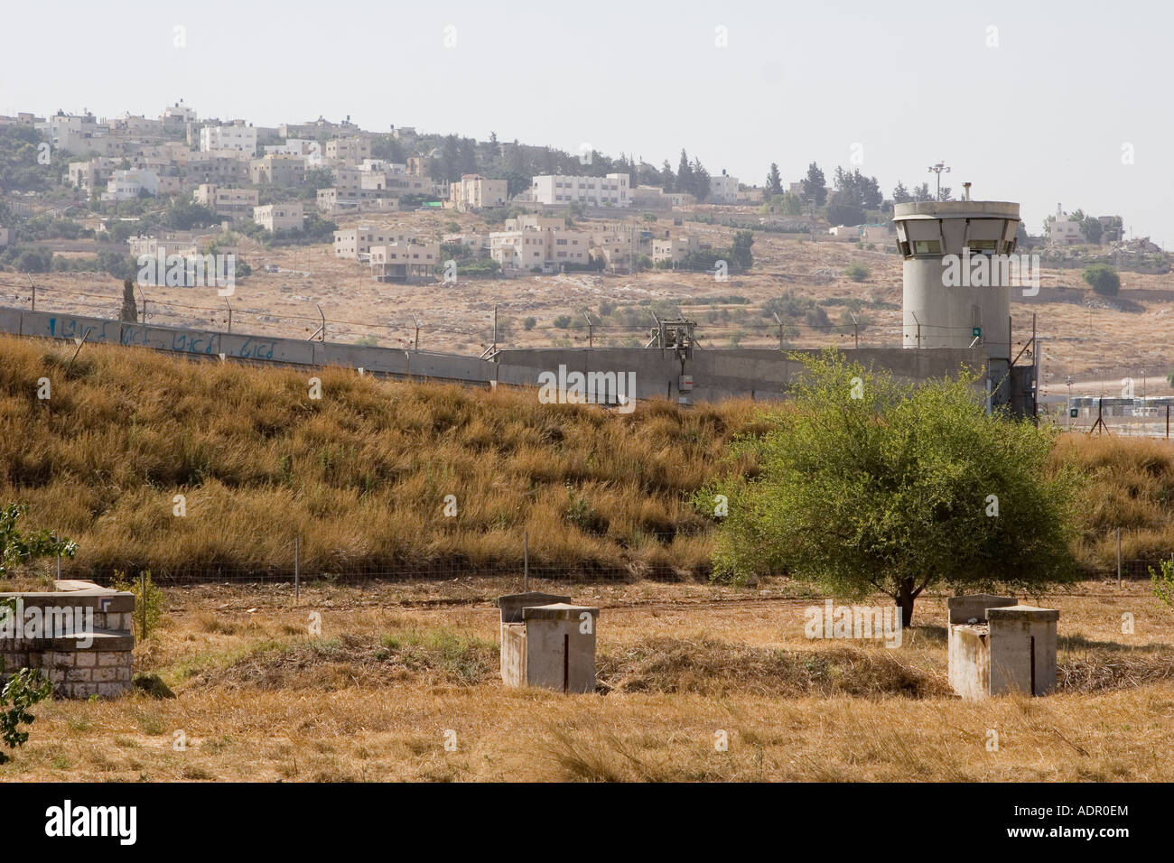 Stock Photo de barrière de Cisjordanie Wall et Fortifications Banque D'Images