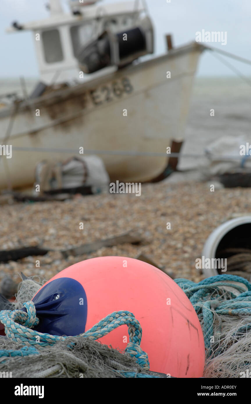 Plage de Hythe, dans le Kent, Angleterre Banque D'Images