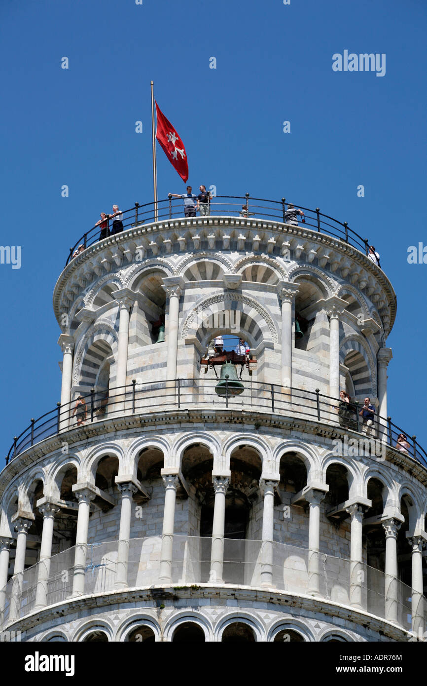 La Tour Penchée de Pise dans la Piazza del Duomo, la Place des Miracles Pise Italie Banque D'Images