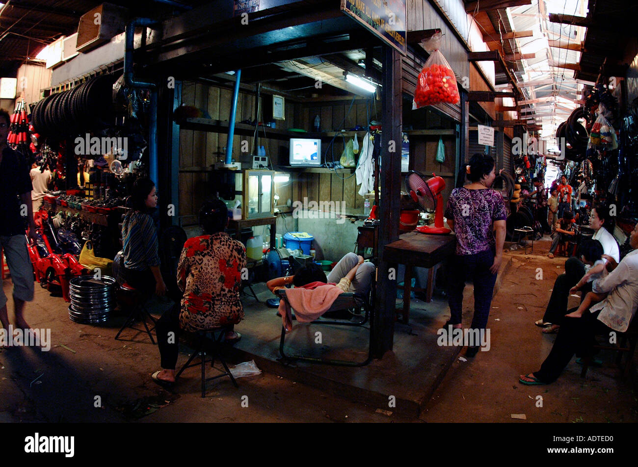 Cambodge Phnom Penh Marché Russe Banque D'Images