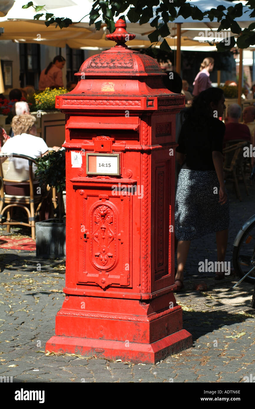 Ville de Bruges Belgique Europe UE boîte rouge Banque D'Images