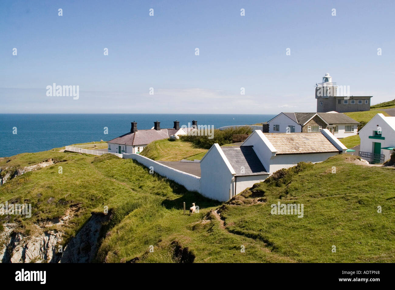 Bull point lighthouse près de North Devon Mortehoe construit en 1879 Banque D'Images