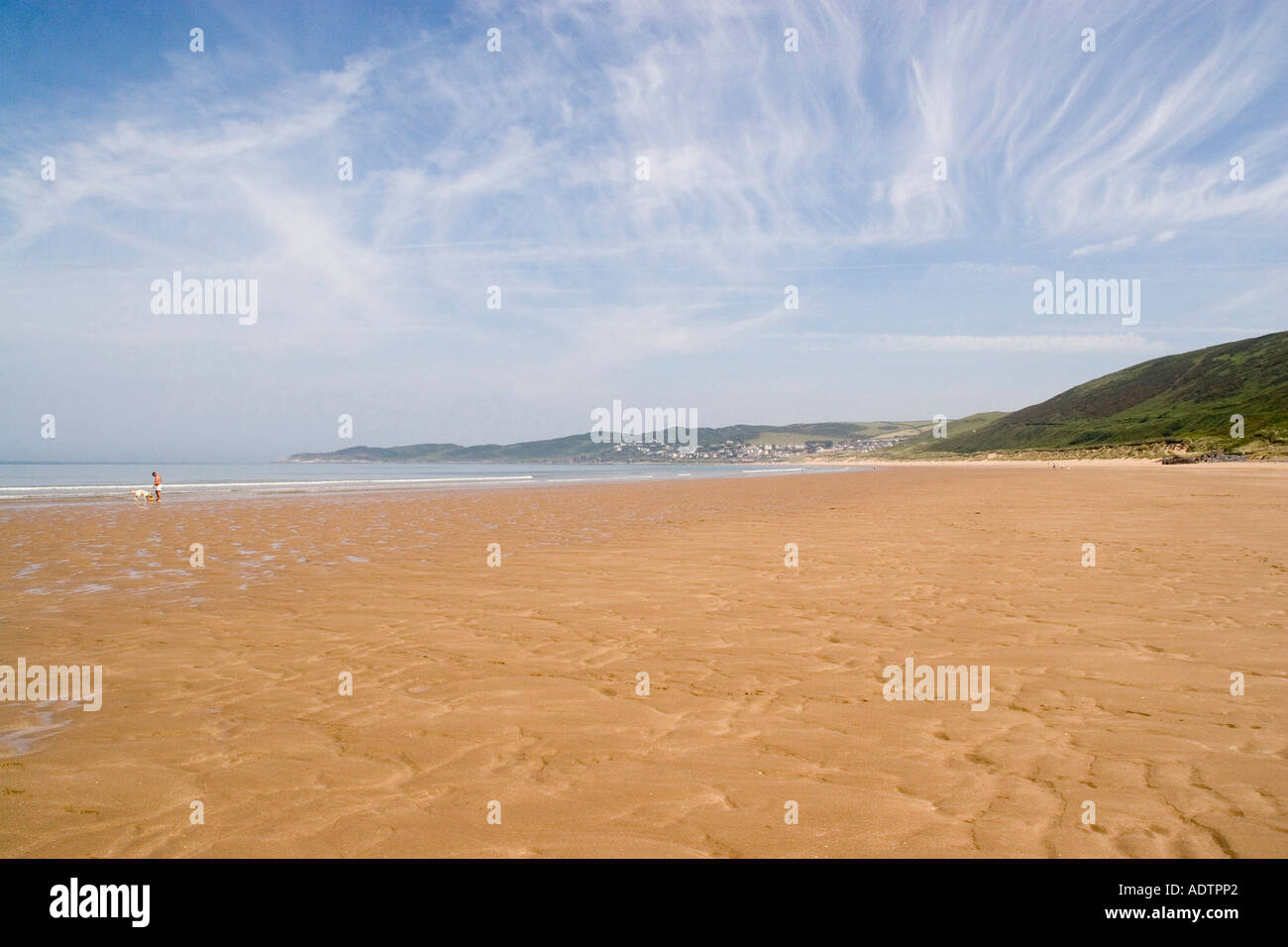 À l'égard plus Morte Woolacombe Bay Sands North Devon Banque D'Images