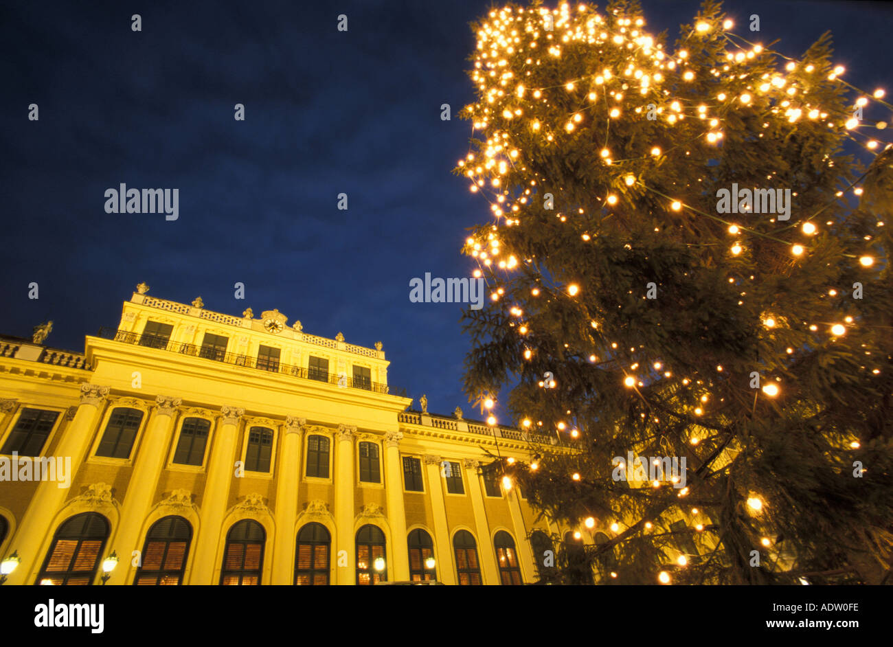 Marché de Noël au château de Schönbrunn Banque D'Images