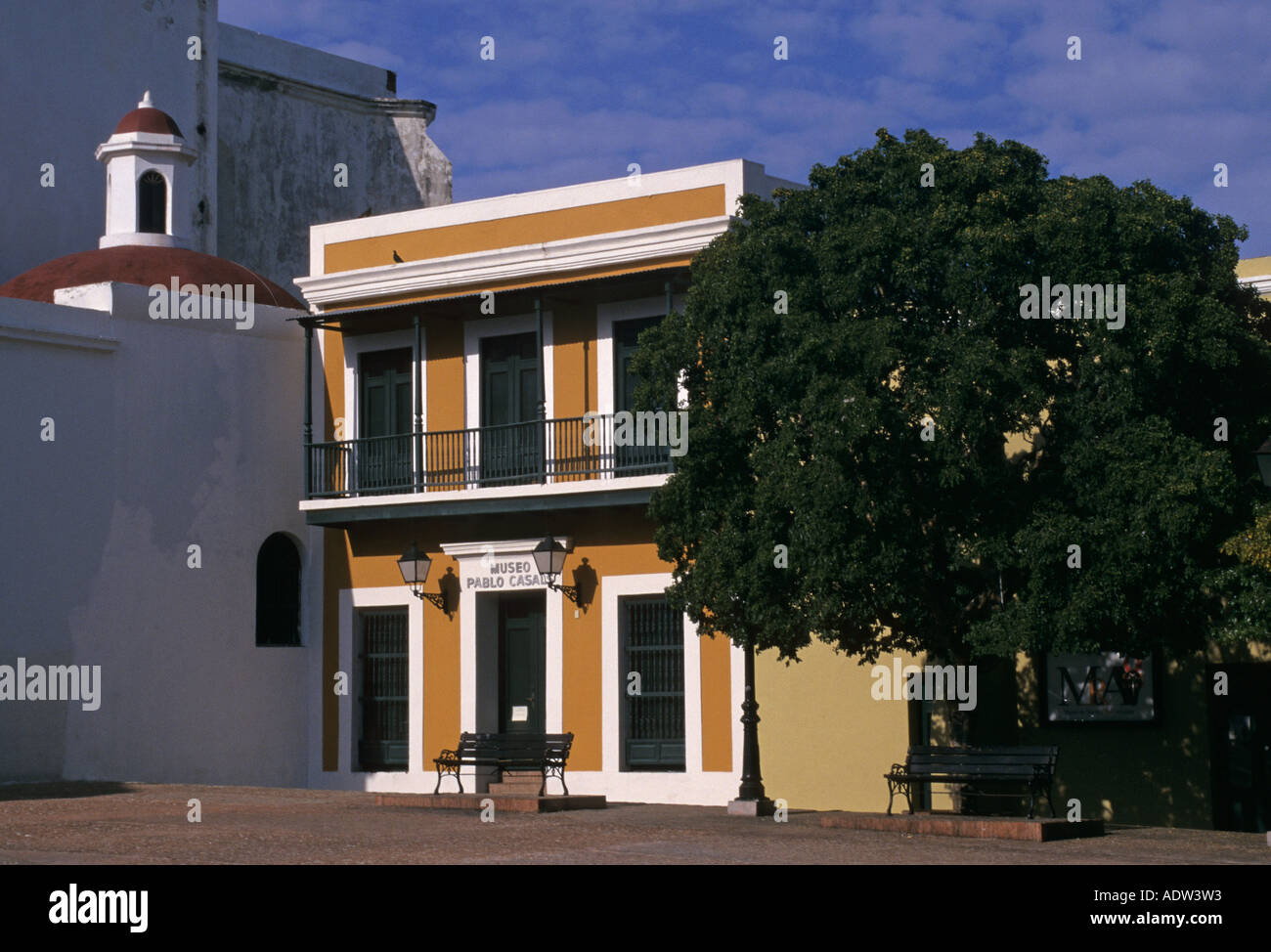 Musée Pablo Casals dans la Plaza San Jose dans la partie ancienne de San Juan Puertorico Caraïbes Banque D'Images