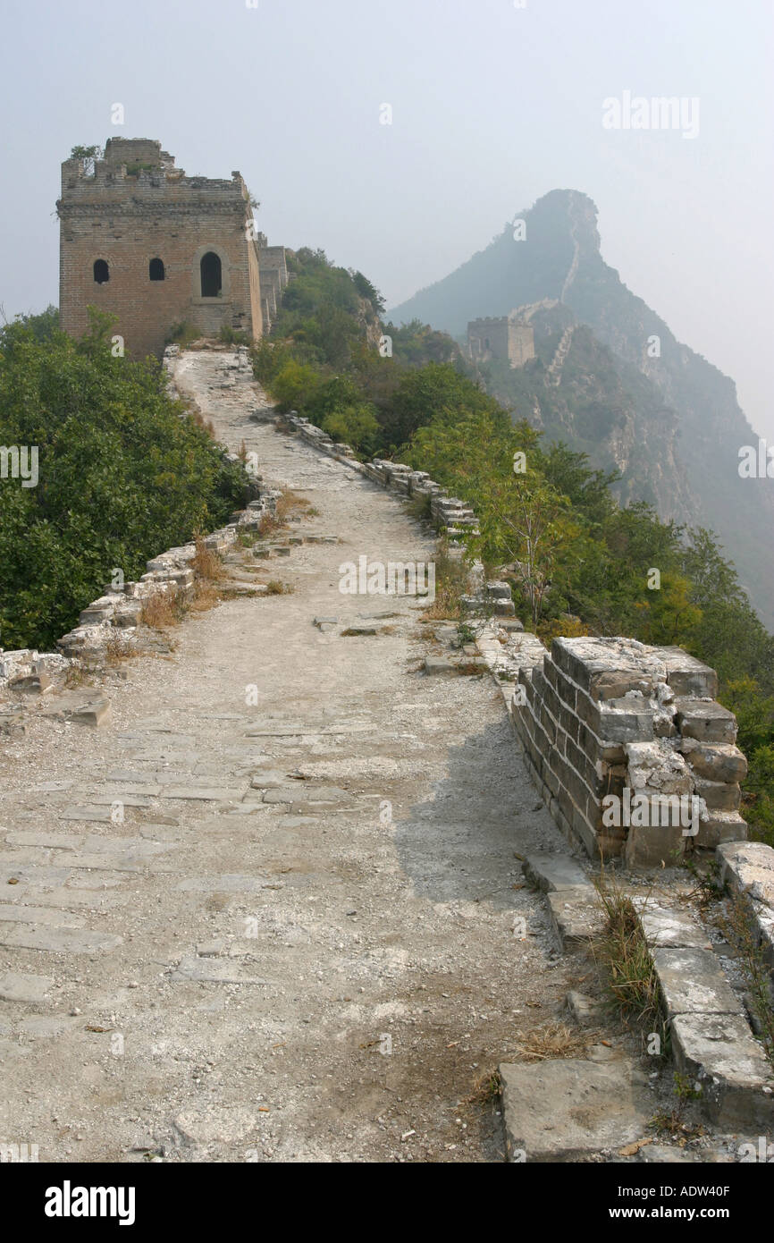 La Grande Muraille de Chine, à Simitai près de Beijing Chine une attraction touristique populaire en Asie Banque D'Images