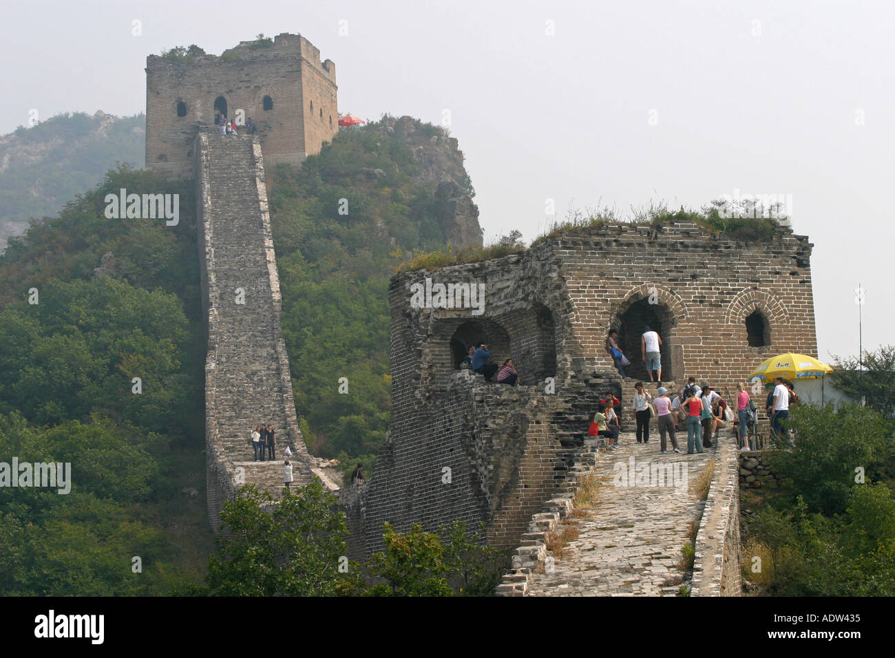 Les touristes visites Découverte de la Grande Muraille de Chine, à Simitai 3 heures de Beijing Capital Asia Banque D'Images