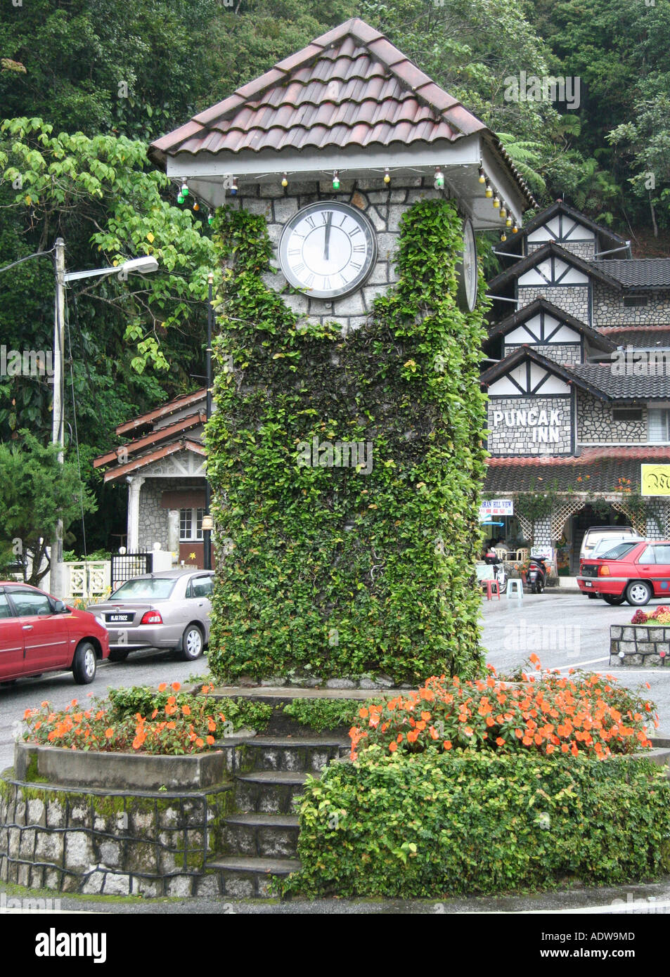 L'horloge centrale à Fraser's Hill Banque D'Images