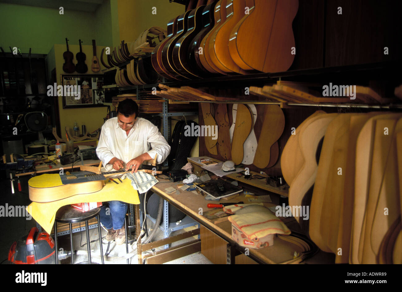 Atelier Guitare cordoba Banque D'Images