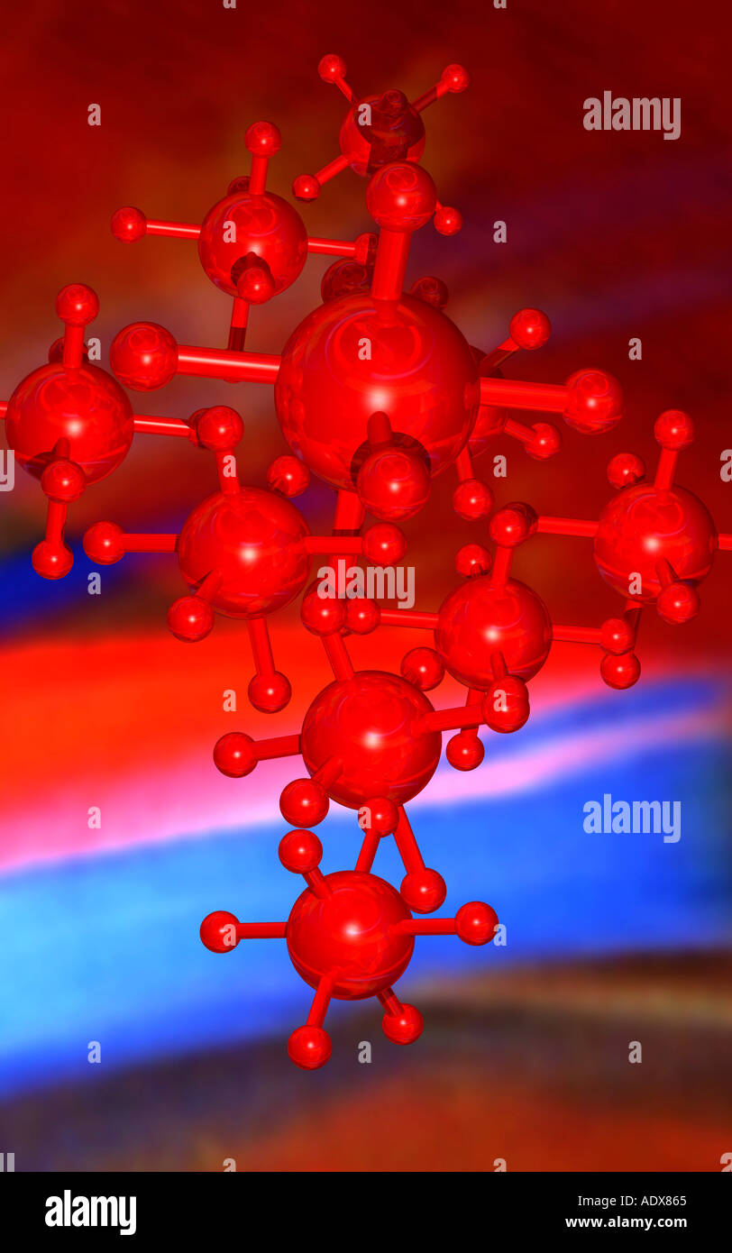 Illustrations image virtuelle 3d rendu cell comme concept abstrait rouge ronde texture de fond divers Banque D'Images