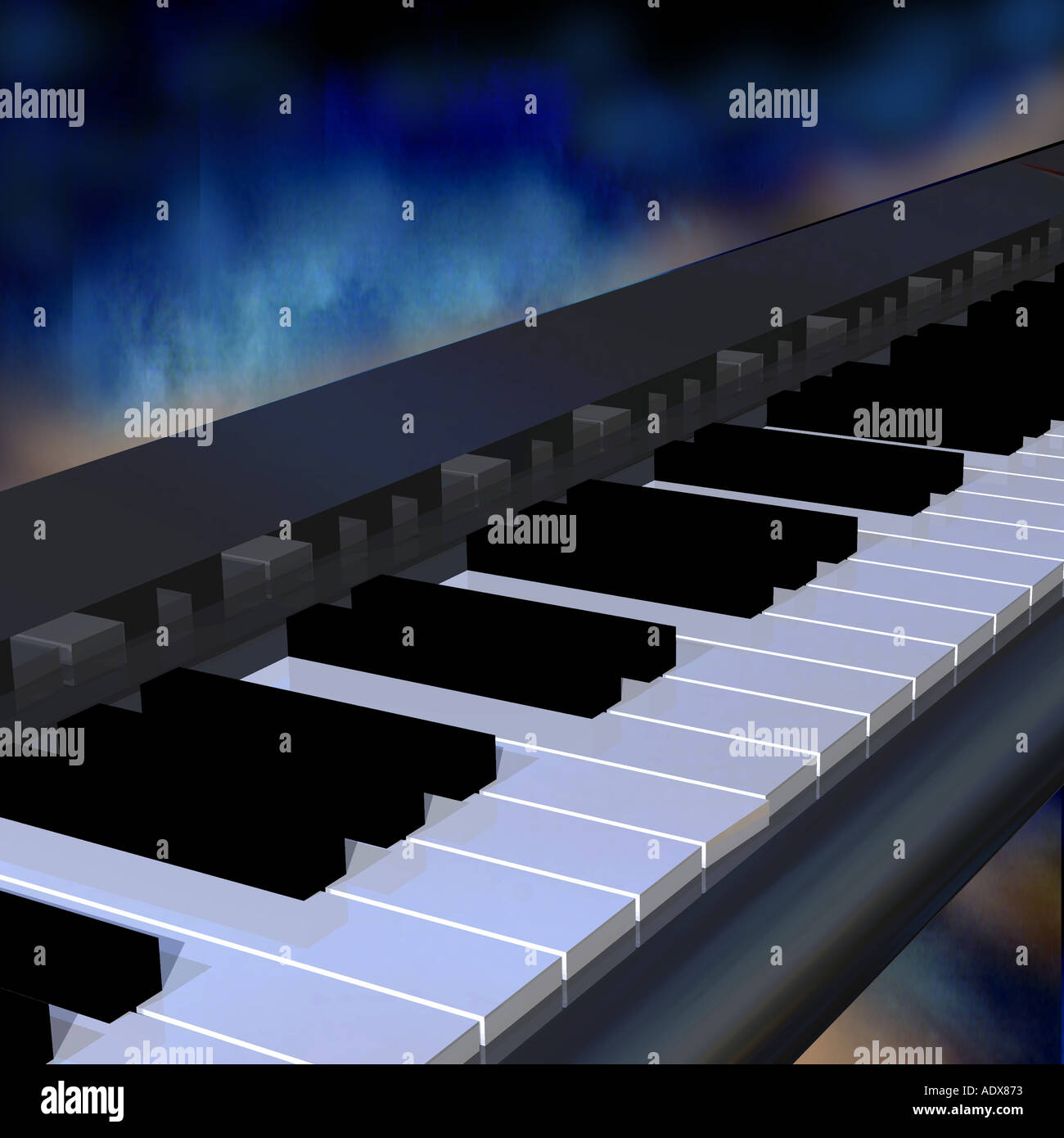 Illustrations image virtuelle rendue piano musique art détail texture de fond d'instruments de musique divers Banque D'Images