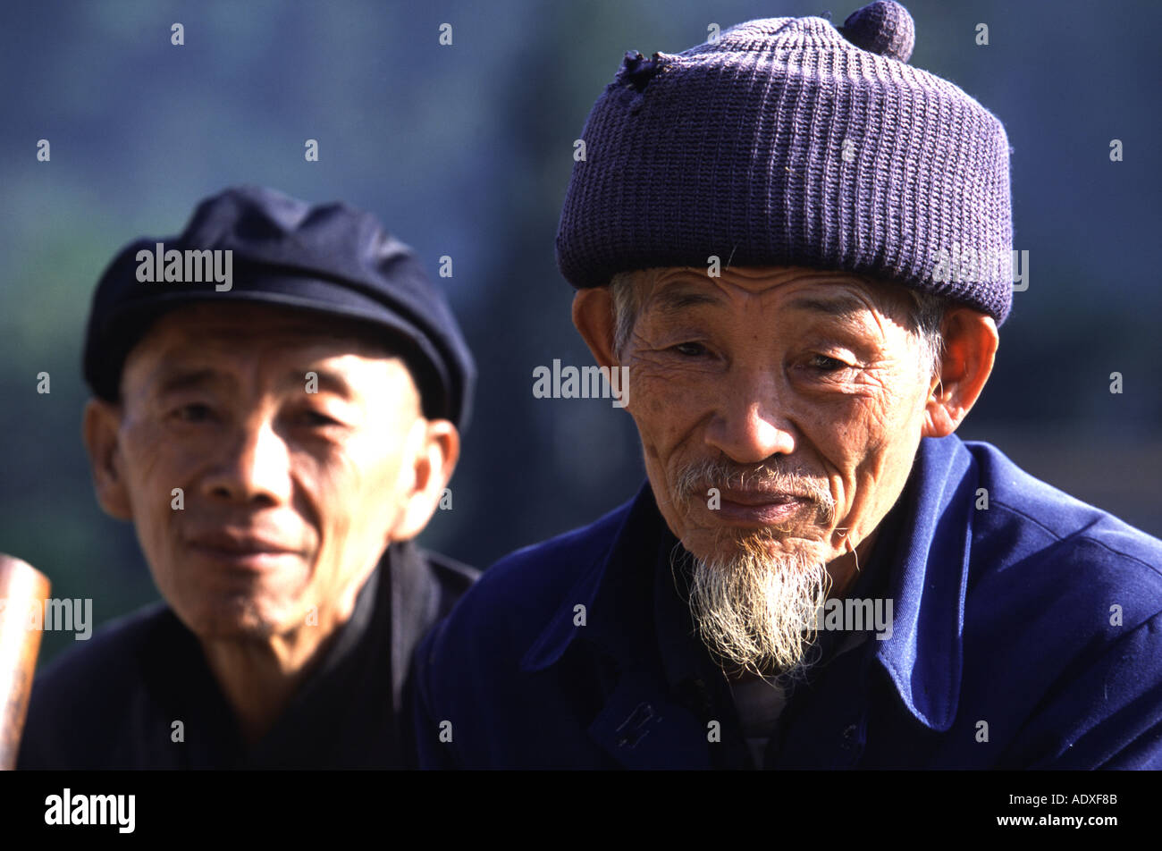 Deux vieux hommes chinois Banque D'Images