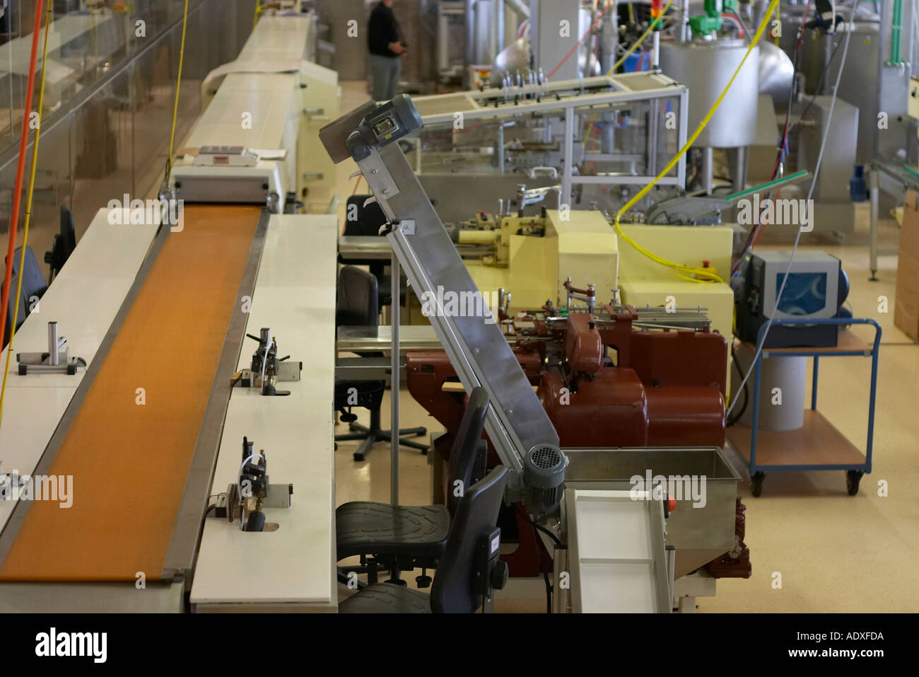 Machines pour la production de chocolat Banque D'Images