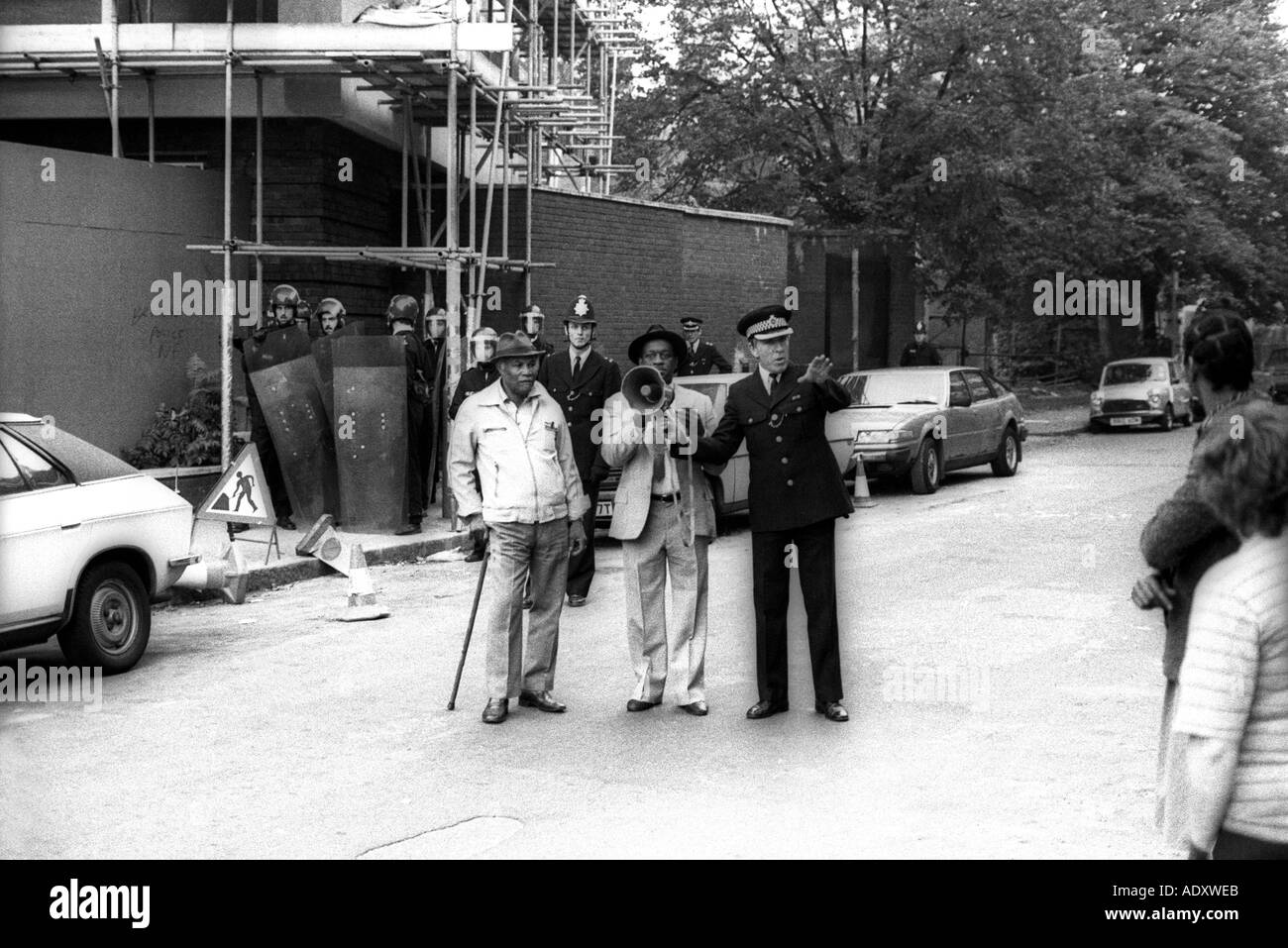 Des émeutes de Brixton London 1985 Banque D'Images