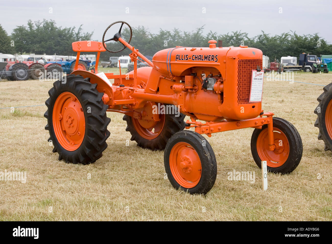 Un tracteur sur l'affichage à l'équitable dans le Suffolk Rougham en juin 2006 Banque D'Images