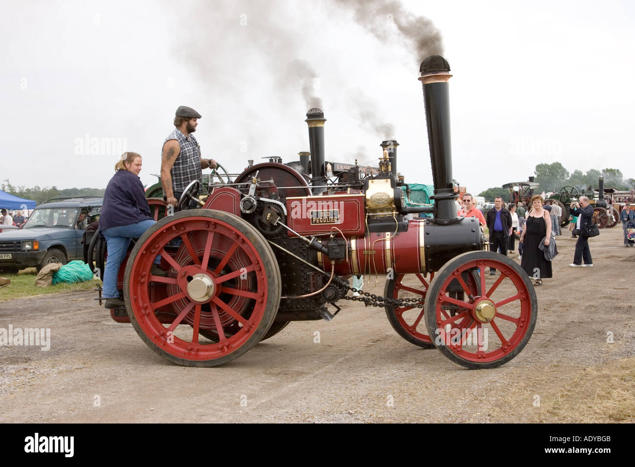 Les moteurs de traction à vapeur dans le Suffolk Rougham juste en Juin 2006 Banque D'Images