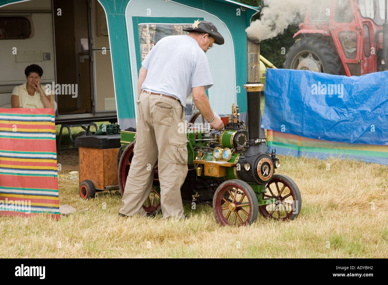 Une échelle à traction à vapeur dans le Suffolk Rougham juste en Juin 2006 Banque D'Images