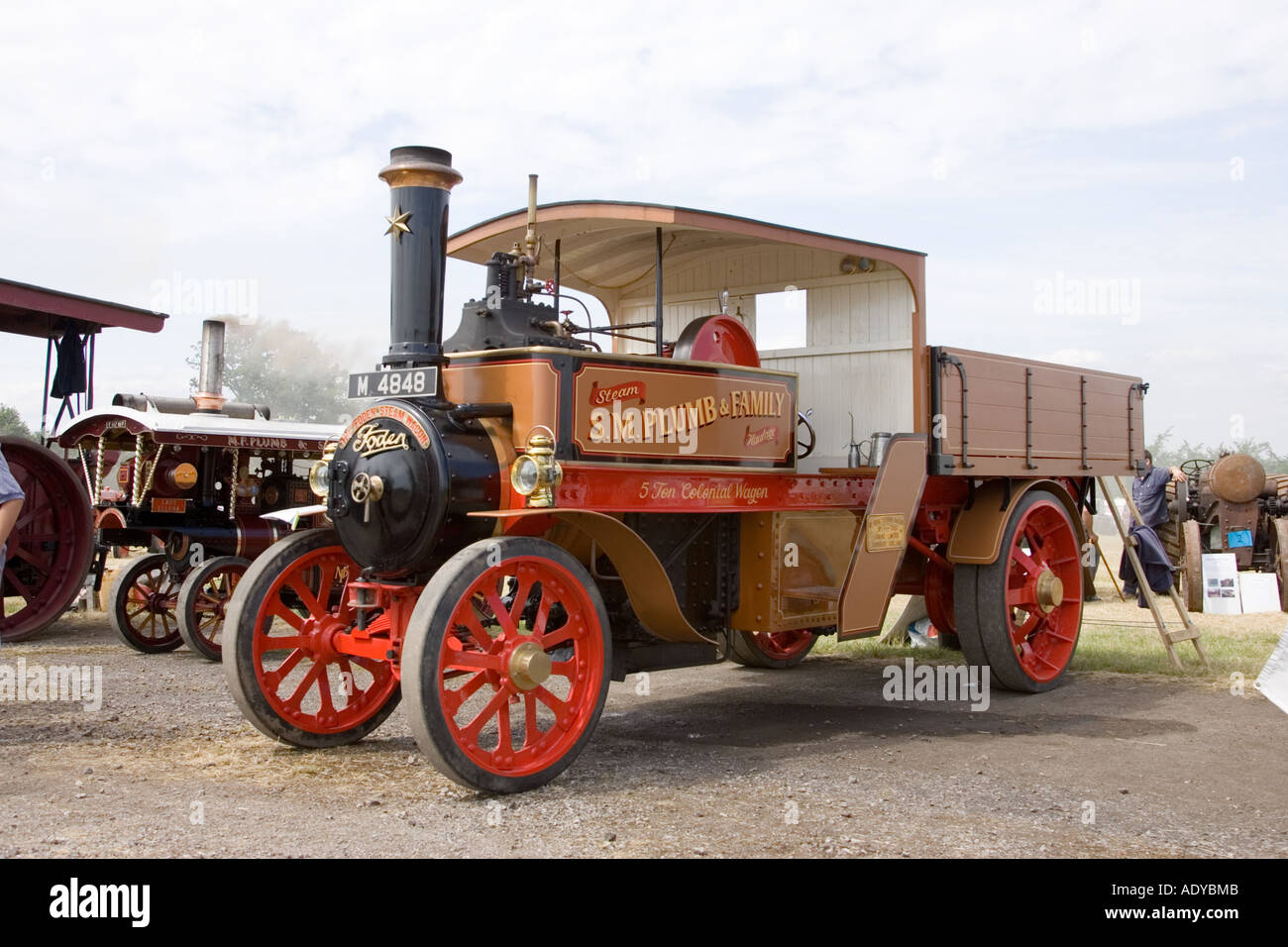 Camion à vapeur dans le Suffolk Rougham juste en Juin 2006 Banque D'Images