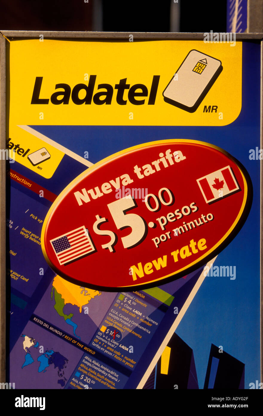 Langue Espagnol Signe Carte De Telephone Carte De Telephone Telephone Public Telmex Telmex Telephone Public Zona Rosa Mexico District Federal Mexique Photo Stock Alamy
